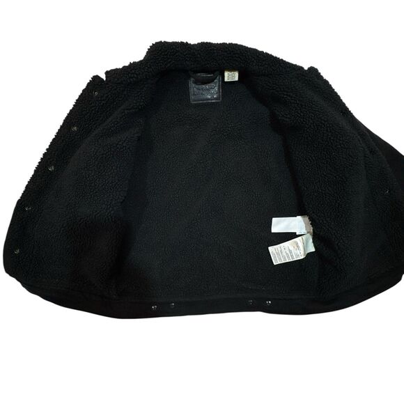 Levi’s Premium Denim Jacket Sherpa Lined Women’s XS Triple Black - Picture 6 of 16